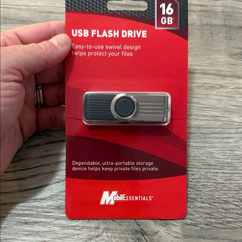 16GB USB Flash Drive - Black and Silver